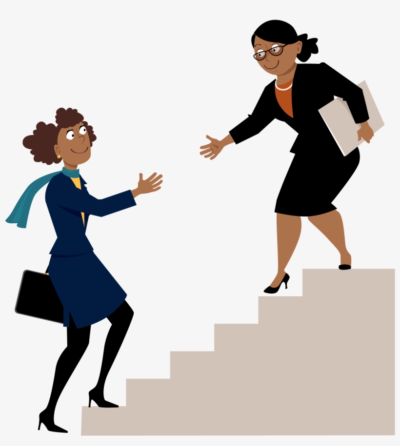 Two Female Employees Helping Each Other - Women Mentorship, transparent png
