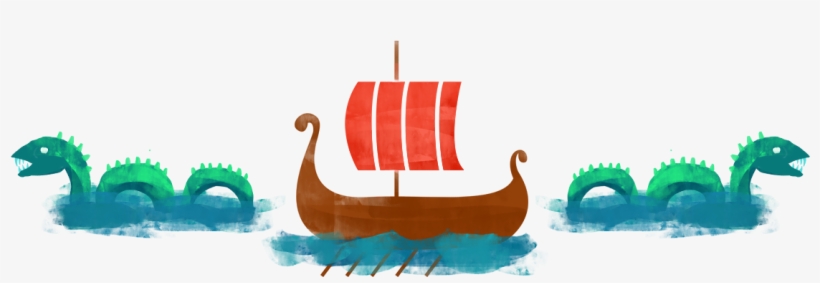 Viking Illustrations - Viking Ships, transparent png