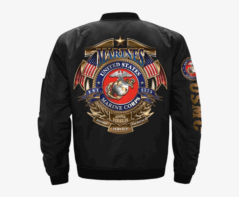 Com United States Marine Corps Veteran Over Print Jacket - Marine Corps Birthday, transparent png