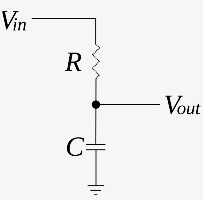 File - Rc Divider - Svg - Pir Low Pass Filter, transparent png