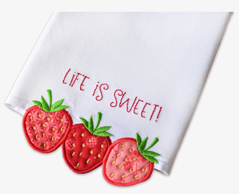 Life Is Sweet Tea Towel - Strawberry, transparent png
