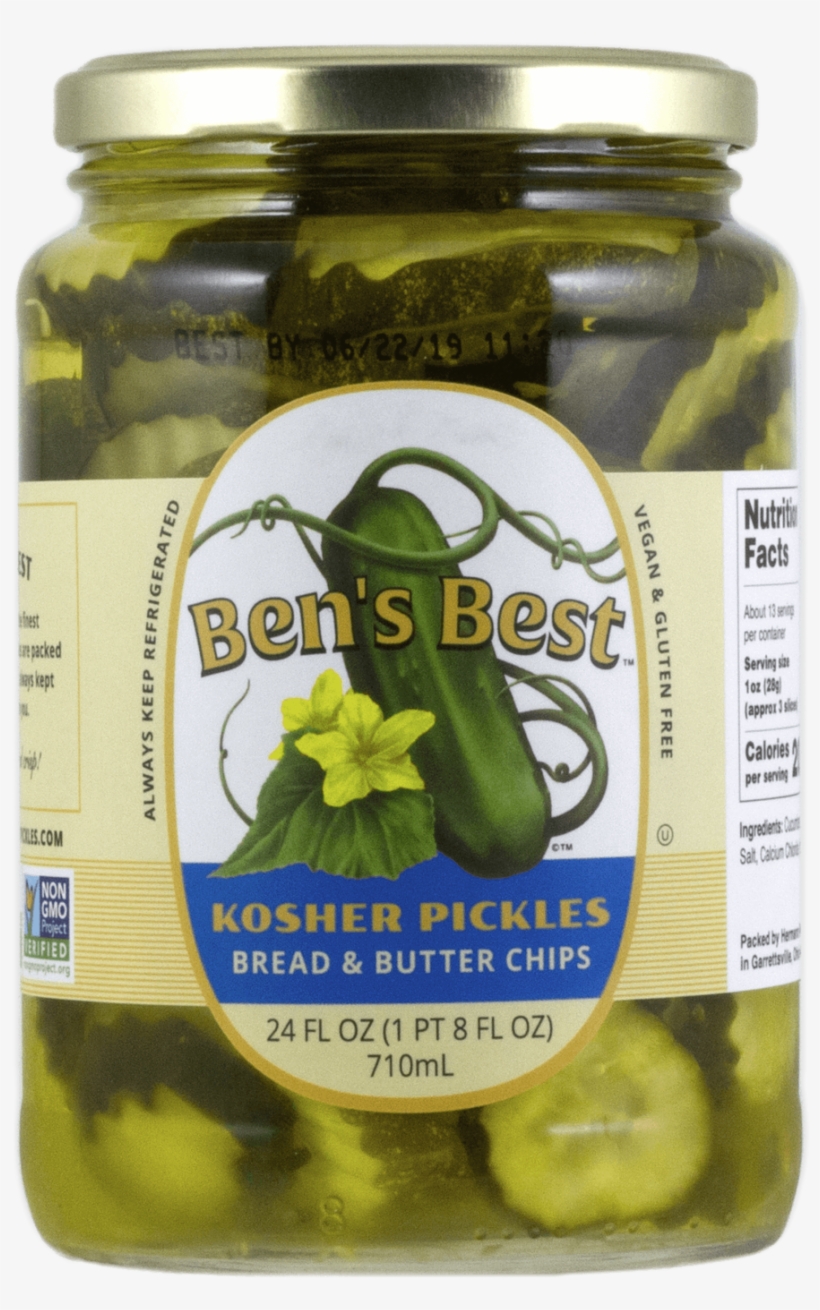 Bens Best Bread Butter Chips Opt - Pickled Cucumber, transparent png