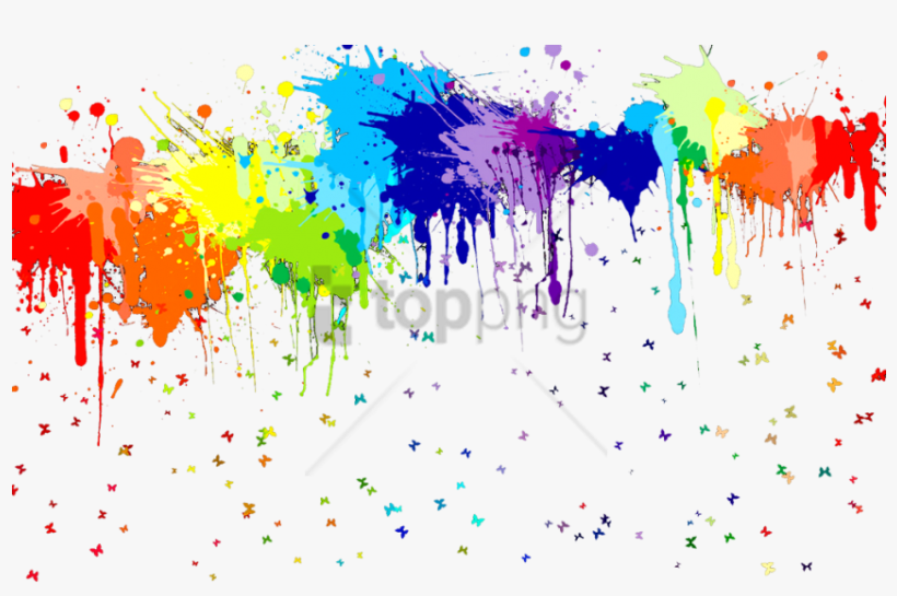 Free Png Colorful Paint Splatters Png Png Image With - Rainbow Paint Splatter, transparent png