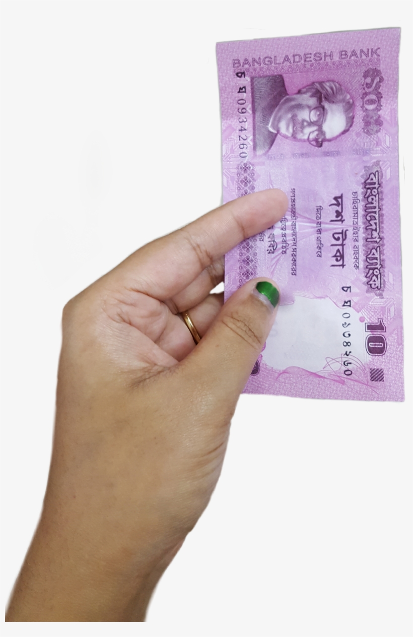 #money #hand #givemoney - Bangladesh 10 Taka, transparent png