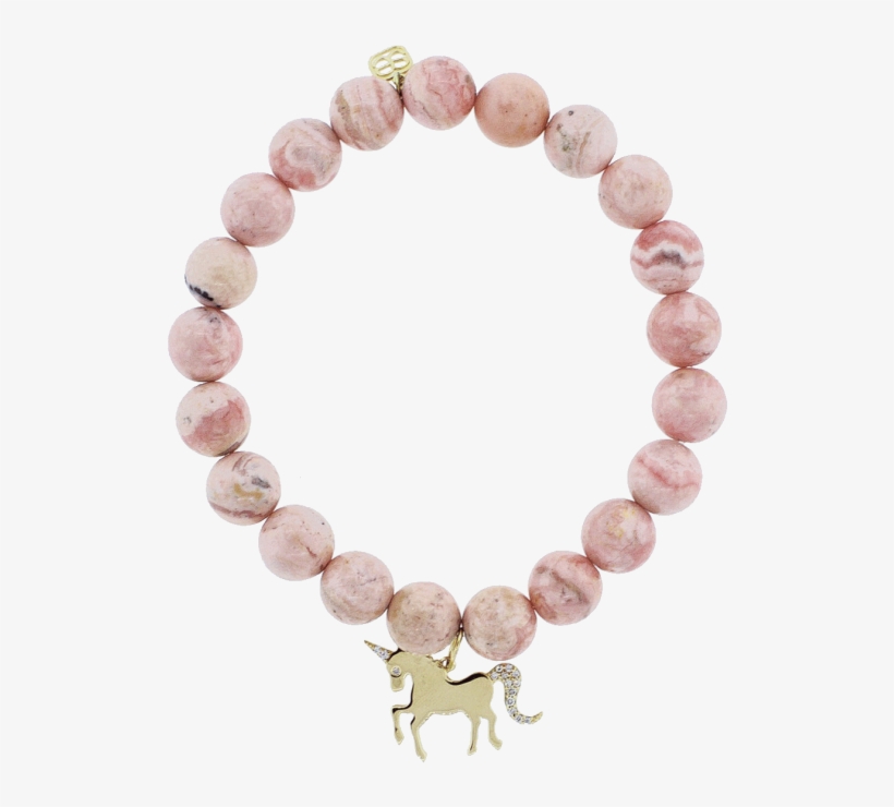 Diamond Pave Unicorn Charm Bracelet, transparent png