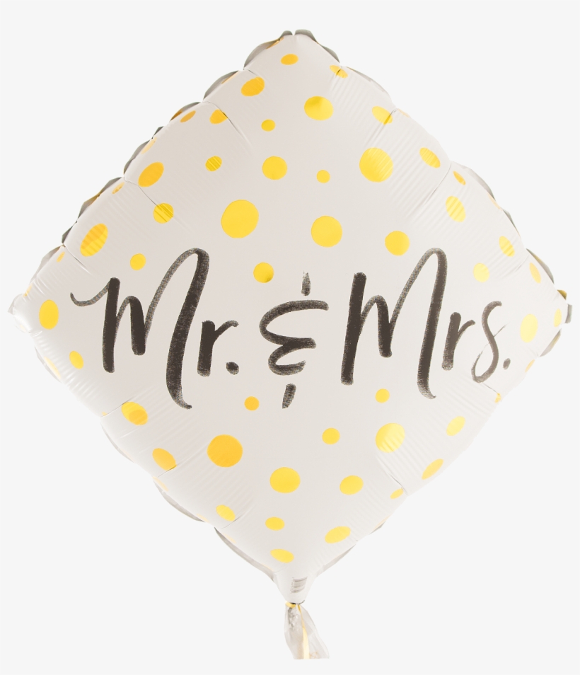 Mr & Mrs Gold Dots - Balloon, transparent png