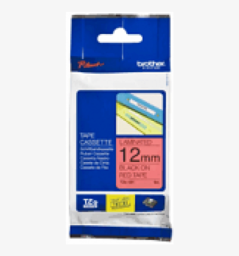 Tze-431 Brother 12mm Black Text On Red Tape 8 Metres - Brother Labelling Tape 12mm Black Red, transparent png