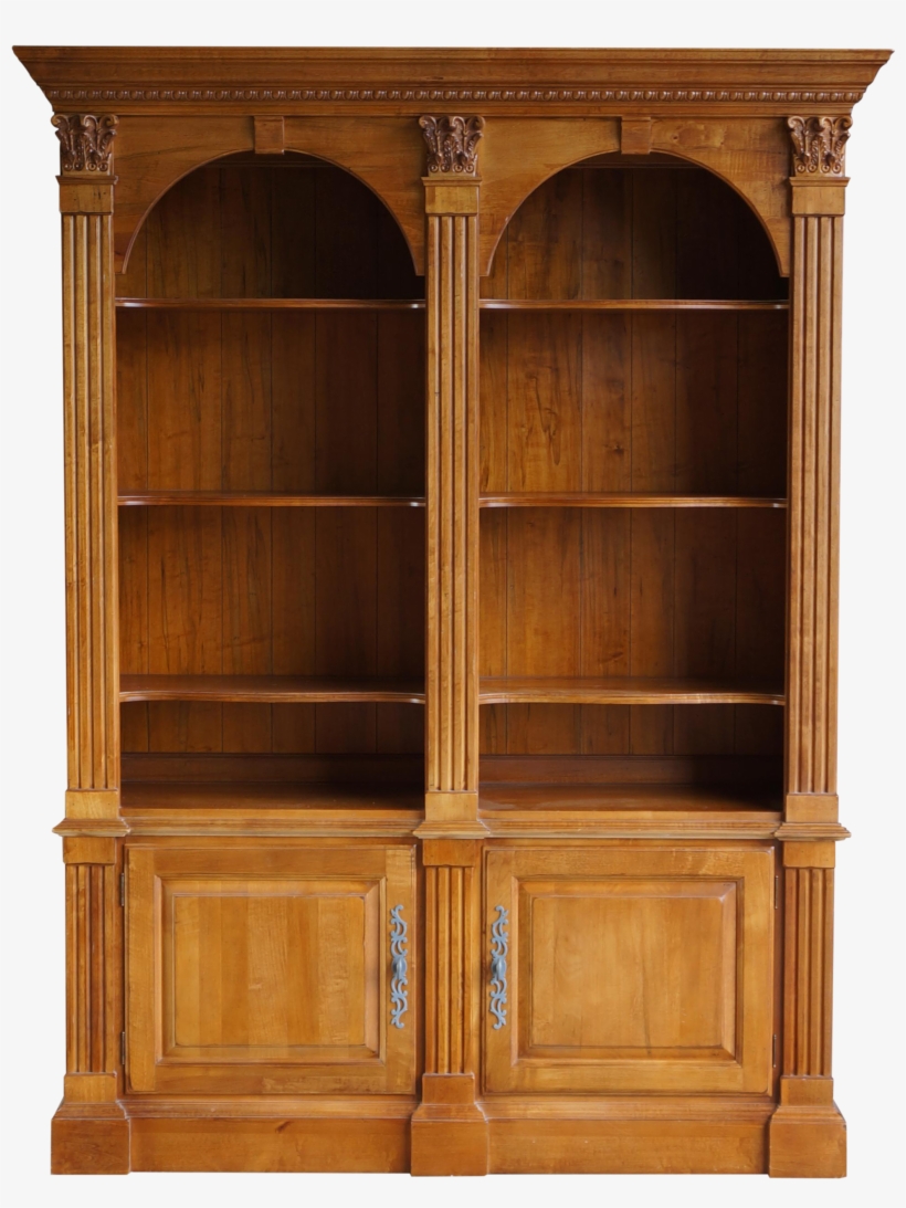 Jpg Free Ethan Allen Legacy Double Arch Library Bookcase - Bookcase, transparent png