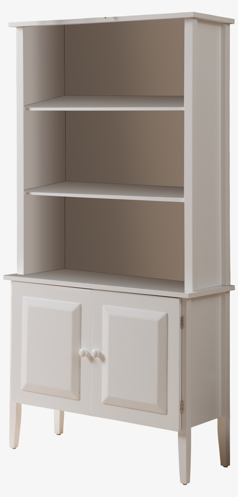 White Wood Contemporary 5 Shelf Kids Bookcase Storage - Hutch, transparent png