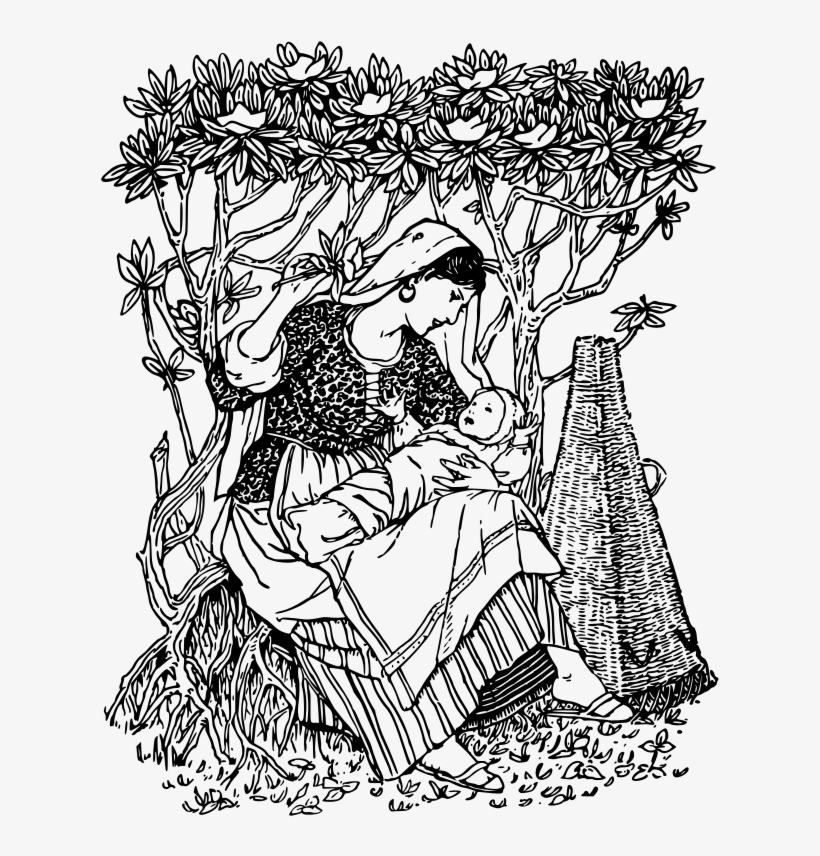 Medium Image - Mother And Child Drawing, transparent png