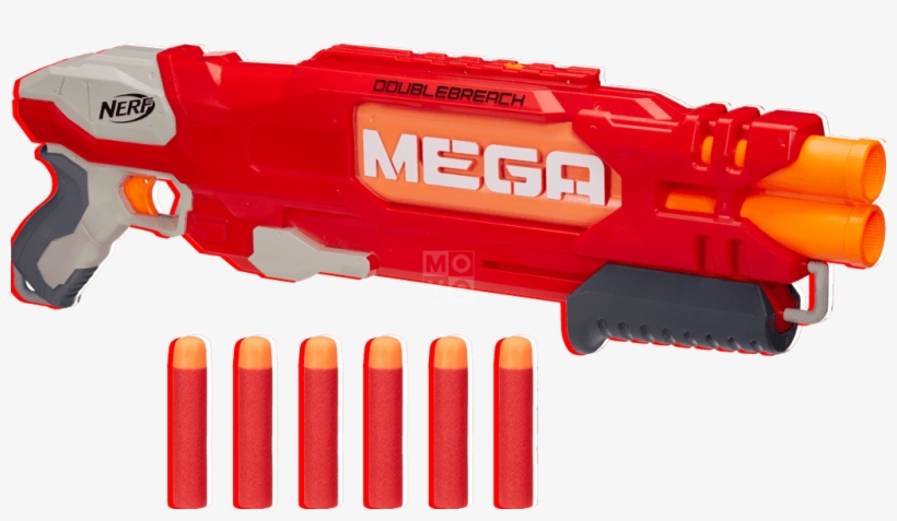 Бластер Hasbro Nerf Mega Даблбрич Фото - Double Breach Nerf Gun, transparent png