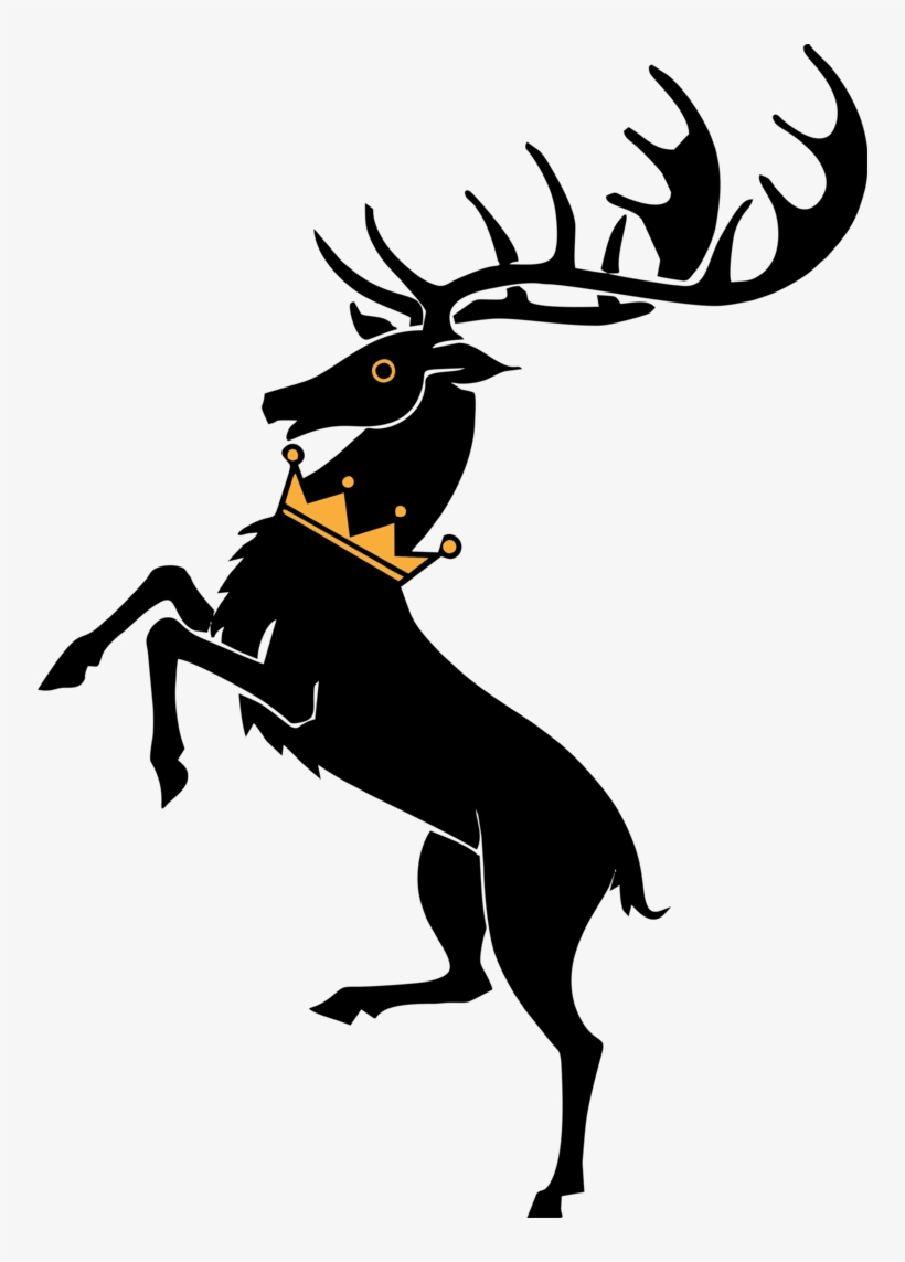 Deer Vector - Game Of Thrones House Sigils Baratheon, transparent png