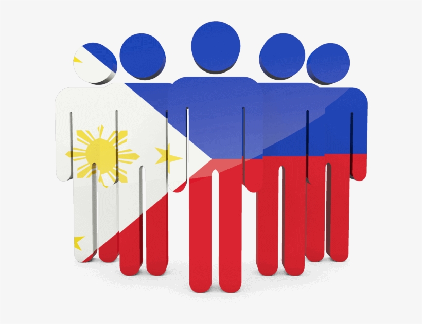 Philippines Flag With People, transparent png