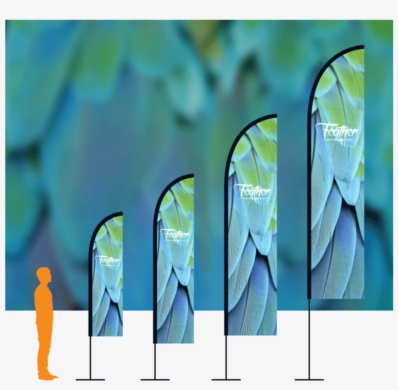 Feather Flag With Black Hem - Banner, transparent png