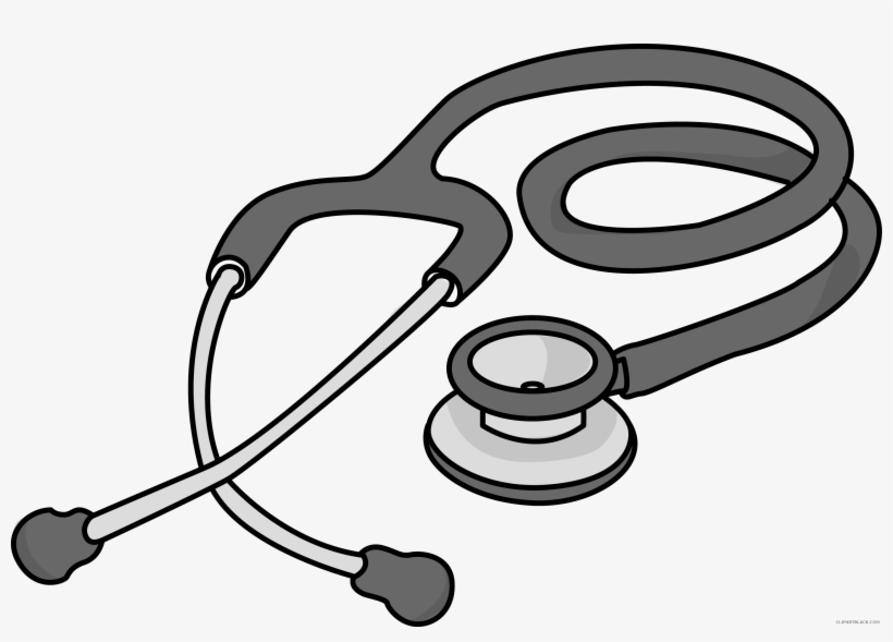 Vector Black And White Download Clipartblack Com Tools - Clip Art Stethoscope, transparent png