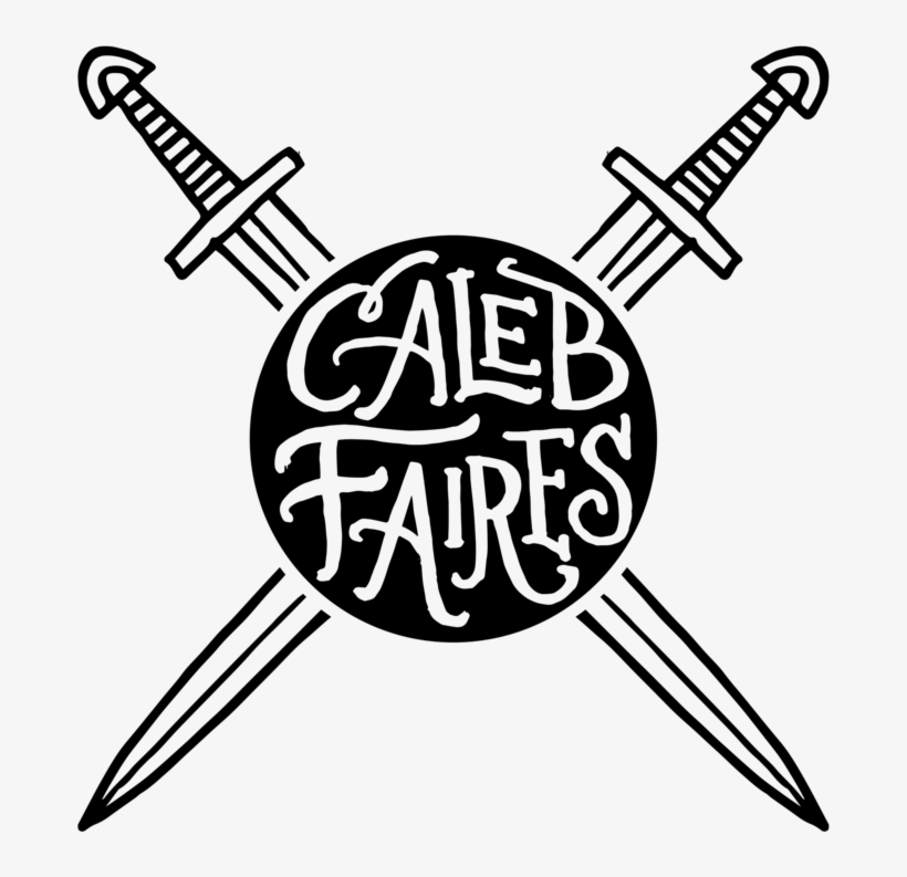 Custom Hand-lettered Rubber Stamp Badge Caleb Faires - Line Art, transparent png