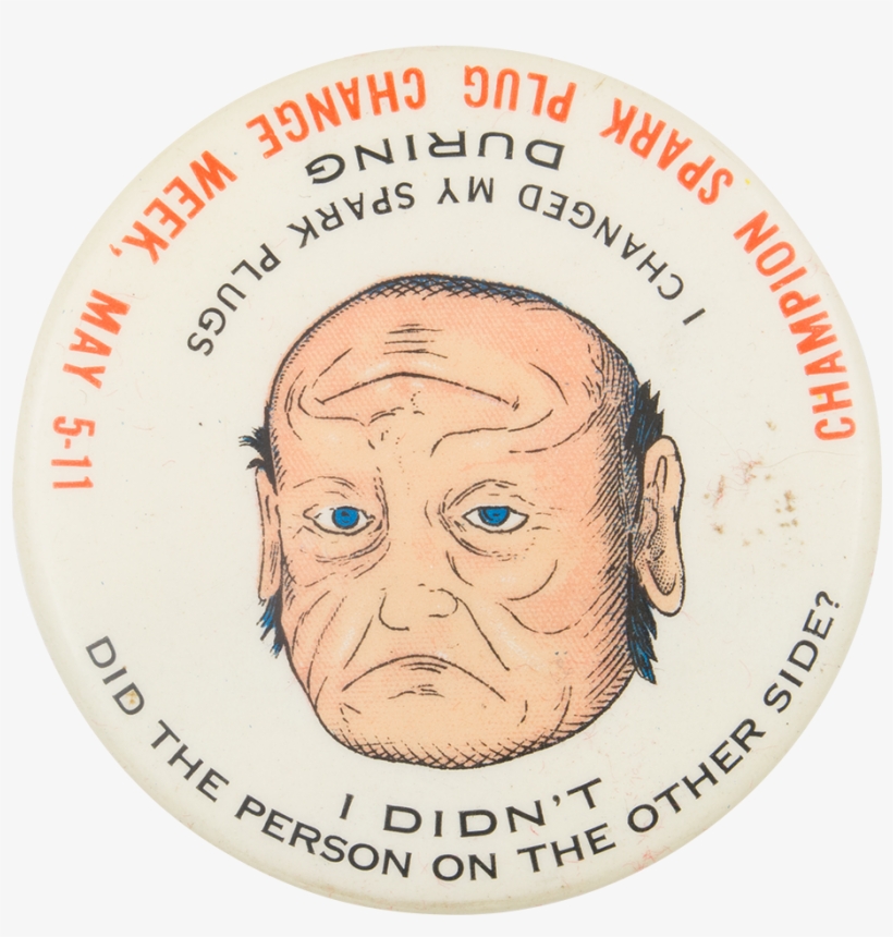 Spark Plug Two Face Event Button Museum - Label, transparent png