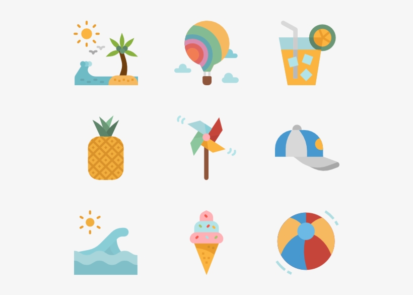 Beach Vector Theme, transparent png