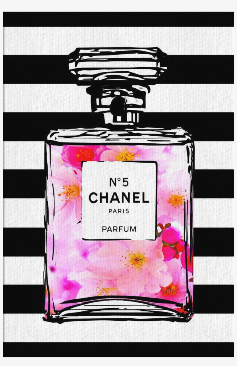 Coco Chanel No 5 Perfume Wrapped Canvas Boho Art - Chanel No 5, transparent png