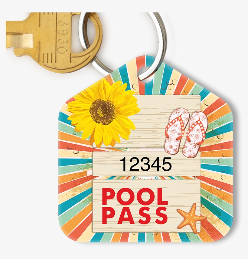 Pool Pass In Pentagon Shape, Sunflower Sandals Starfish - Graphic Design, transparent png