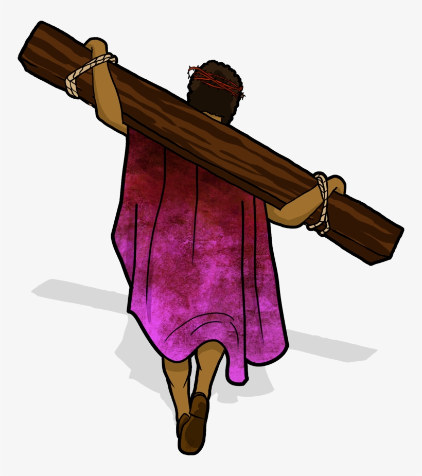 Dying Clipart Diploma - Jesus Carrying His Cross Beam, transparent png