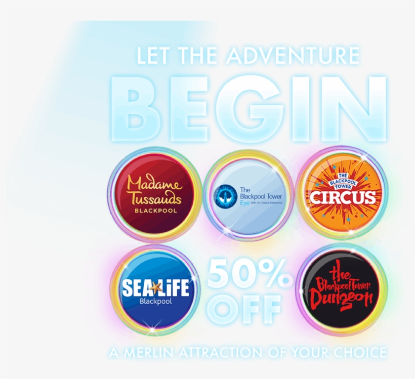 Get 50% Off Merlin Blackpool Attractions - Circle, transparent png