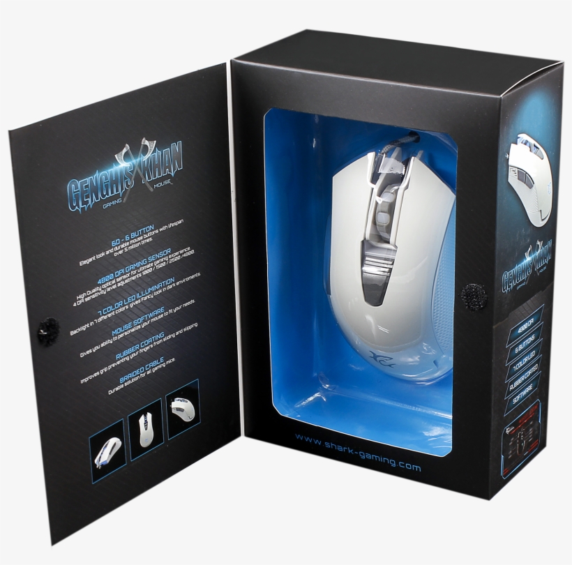 Gm1603w White Shark Mus Genghis Khan Hvid Usb - Input Device, transparent png