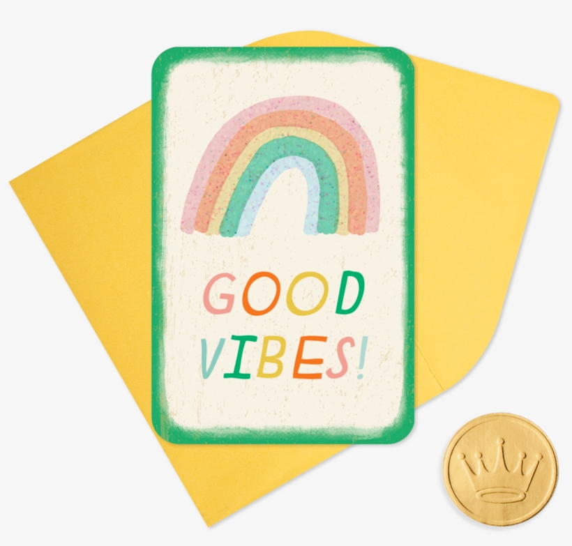 25" Mini Good Vibes Rainbow Encouragement - Circle, transparent png