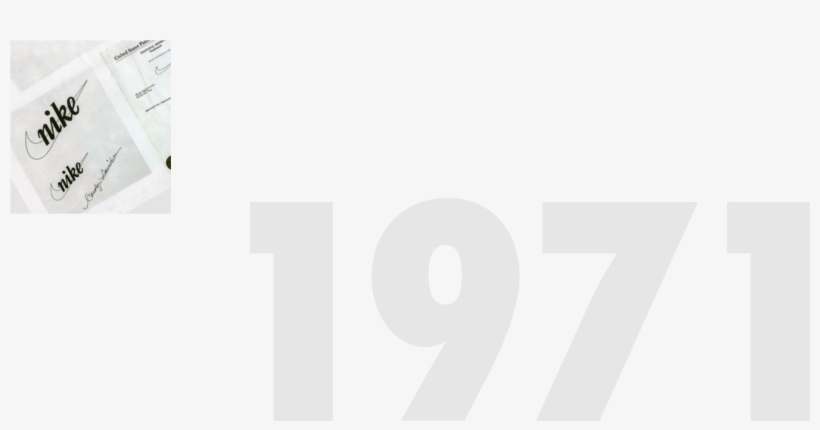 The Swoosh Is Born In 1971, A Student Of Phil Knight, - Nike 1971, transparent png