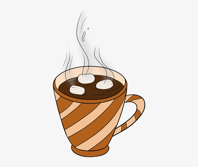 How To Draw Hot Chocolate - Easy Hot Chocolate Drawing, transparent png