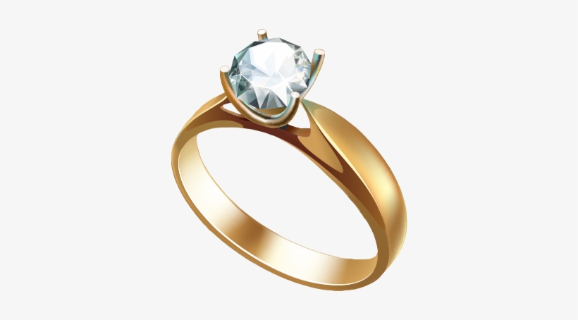 Gold Ring @andrea - Engagement Ring, transparent png