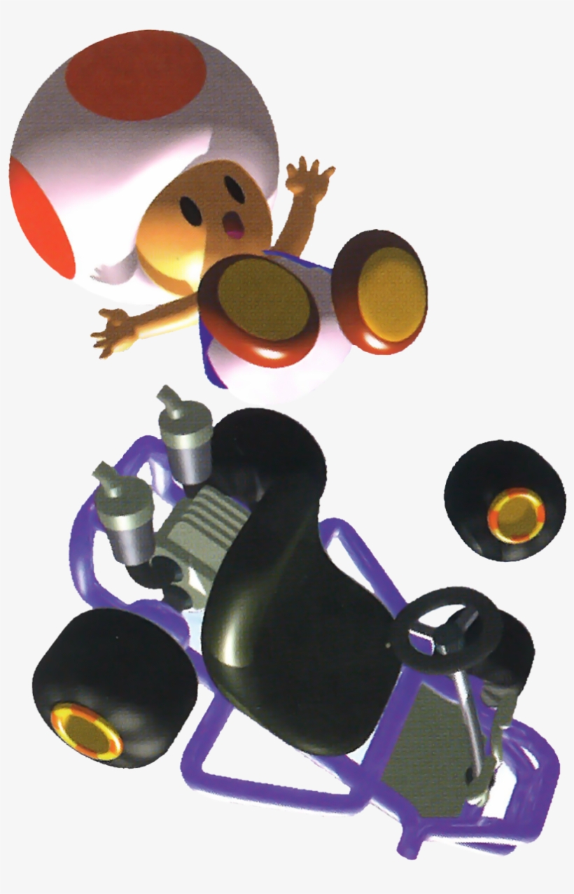 “luigi, Yoshi And Toad From Mario Kart - Mario Kart 64 Kart, transparent png