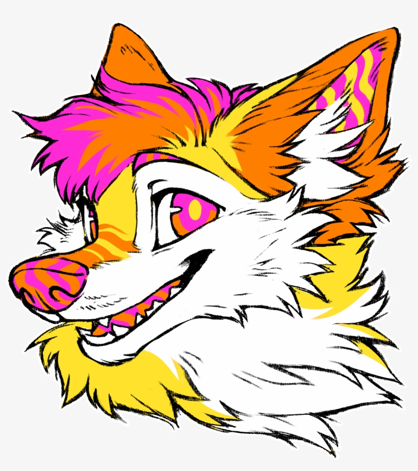 Neon-wolf - Cartoon, transparent png