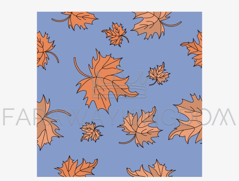 Red Maple Leaves Autumn Seamless Pattern Vector Illustration - Maple Leaf, transparent png