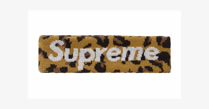 Supreme New Era Big Logo Headband - Label, transparent png