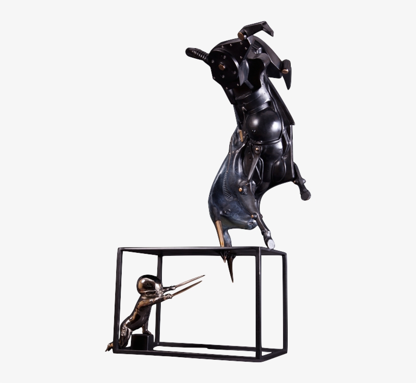 "flying Bull" - Bronze Sculpture, transparent png