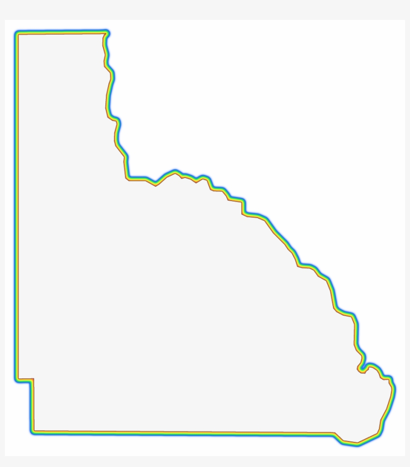 A Rainbow Outline Around A Map Of Lafayette, transparent png