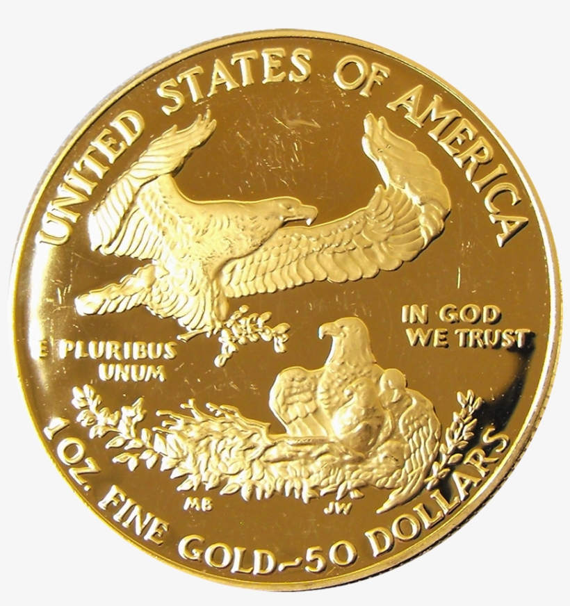 Pre-owned Usa 1987 Eagle 1oz Gold Proof Finish Coin - 1986 Gold Eagle, transparent png