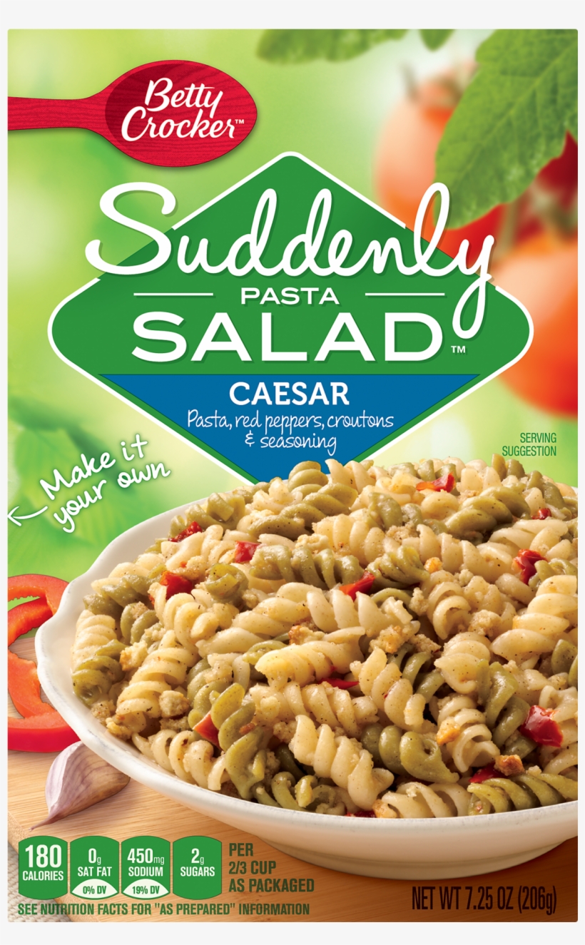 Betty Crocker Suddenly Salad Caesar Pasta Salad Dry - Betty Crocker Suddenly Salad, transparent png