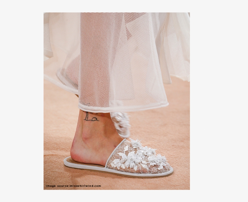 Balenciaga Embellished Lace Slippers - Balenciaga House Shoes, transparent png