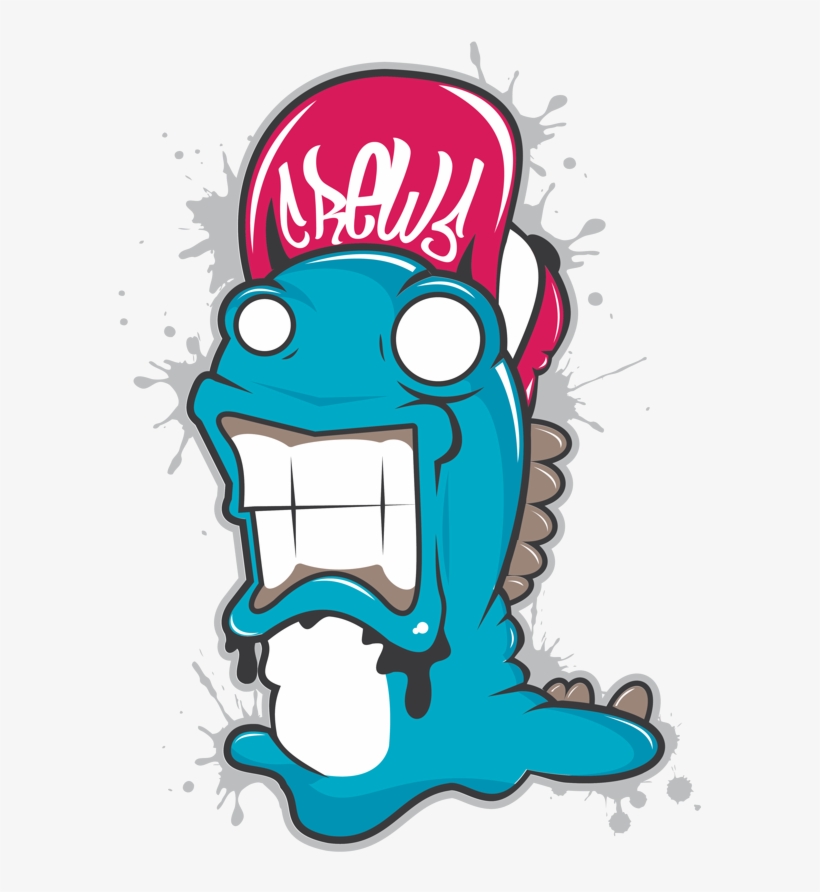 Monster Fish For Crew Five Apparel By Jason Arroyo - Monster Graffiti, transparent png