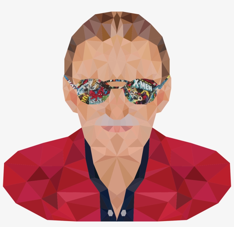 A Low Poly Illustration Of The Talented Stan Lee Concept - Illustration, transparent png