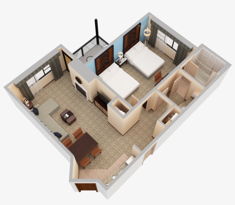 One Bedroom Two Queen Premium Suite - Executive Suite Conrad New York, transparent png