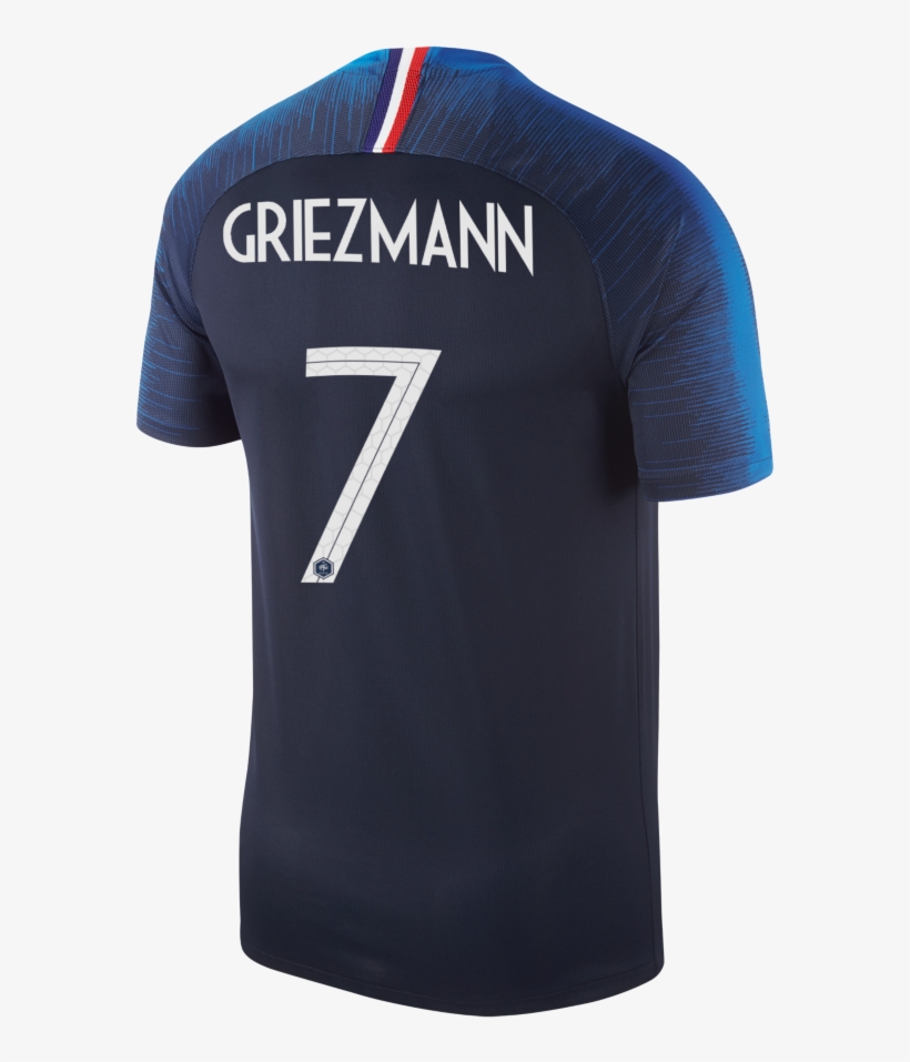 Francia 1 2018 Fff Stadium Home Hombre Tras Griezmann - Maillot Equipe De France Griezmann, transparent png