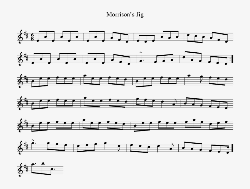 Listen To Morrison's Jig - Sheet Music, transparent png