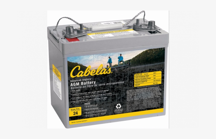Cabela's Advanced Anglers Agm Battery Size, transparent png