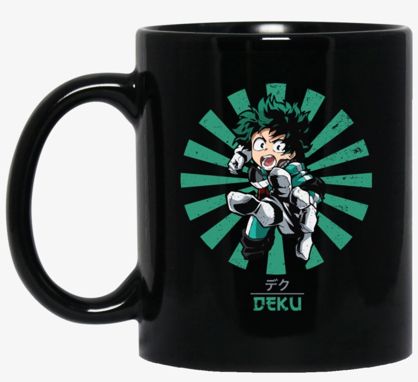 Izuku Midoriya Deku Vintage Art My Hero Academia Inspired - Mug, transparent png
