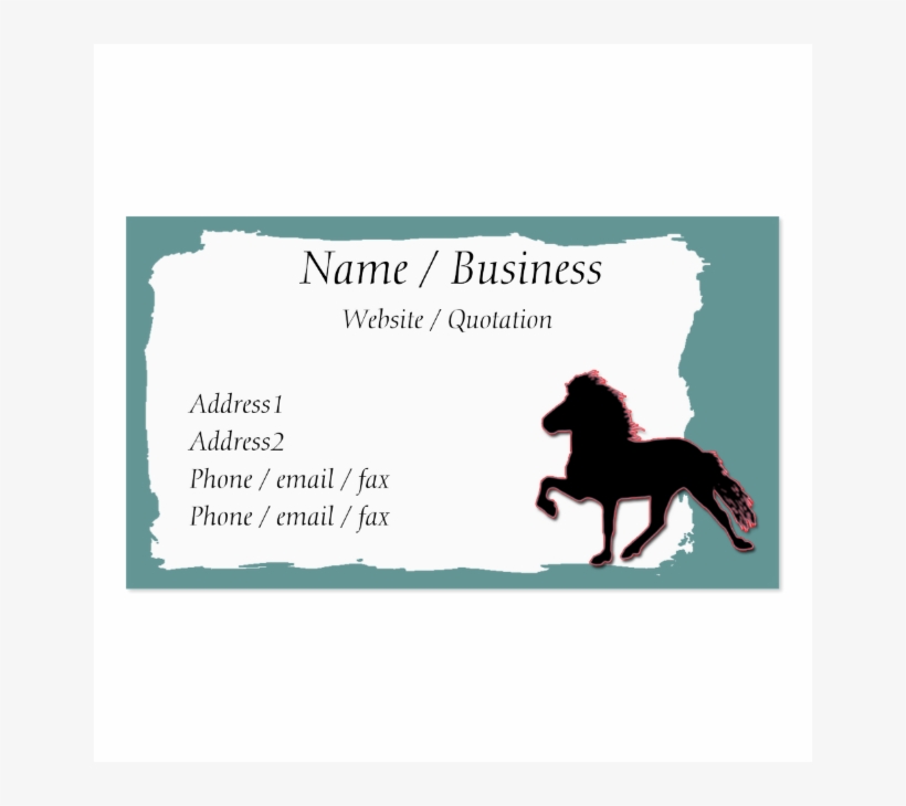 Icelandic Horse Banner Profile Business Card Templates - Mane, transparent png