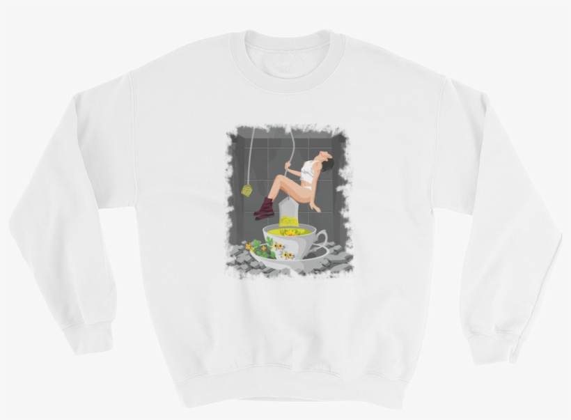 Miley Cyrus Sweatshirt Chamomile Tea Themed Hand Painted - Long-sleeved T-shirt, transparent png