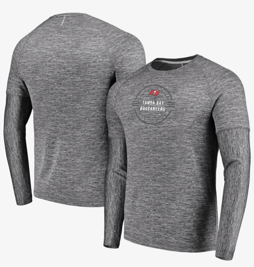 Majestic Buccaneers Men's Grey Long Sleeve Ultra Streak, transparent png